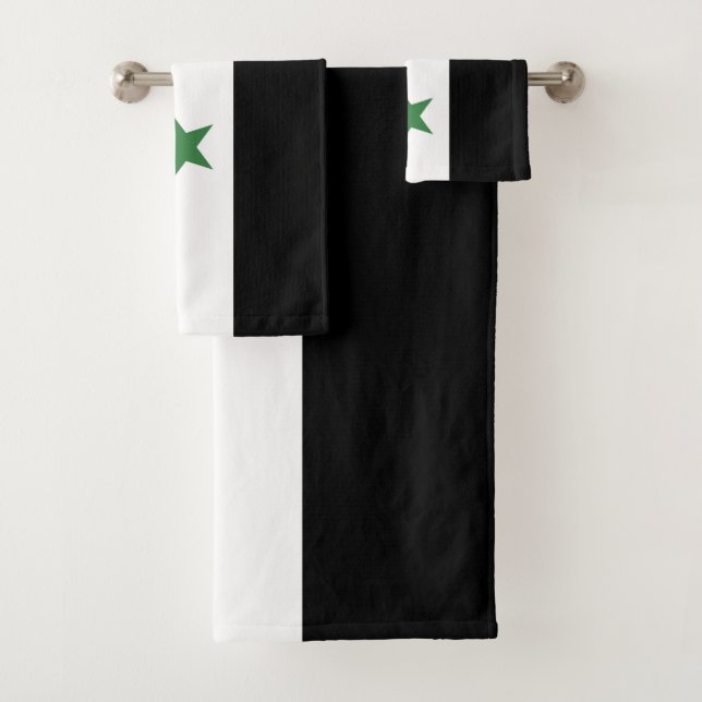 Syria flag bath towel set (Insitu)