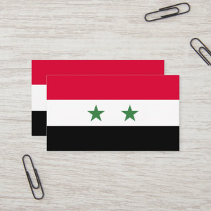 Syria flag business card