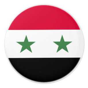 Syria flag ceramic knob