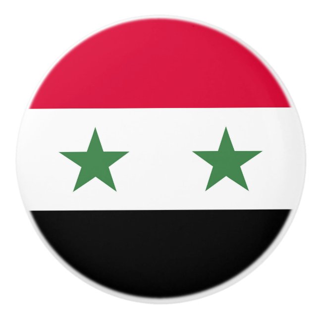 Syria flag ceramic knob (Front)