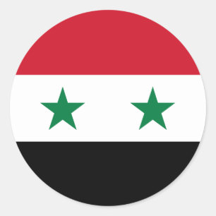 Syria Flag Classic Round Sticker