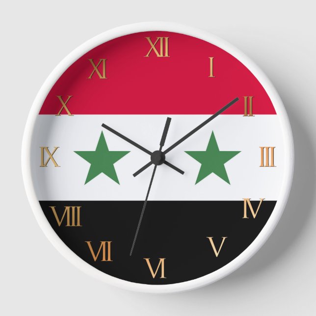 Syria flag clock (Front)