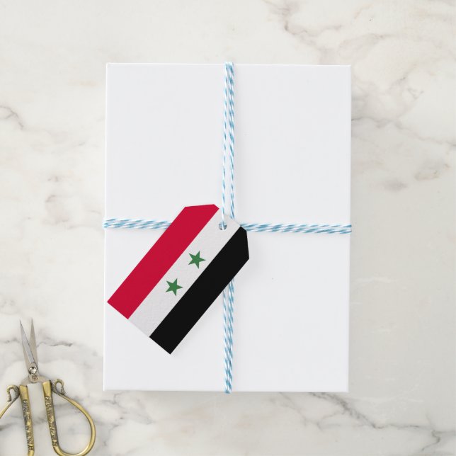 Syria flag gift tags (With Twine)