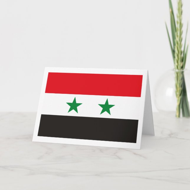 Syria Flag Greeting Card (Front)