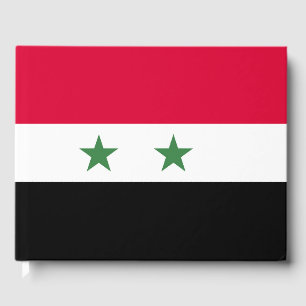 Syria flag guest book