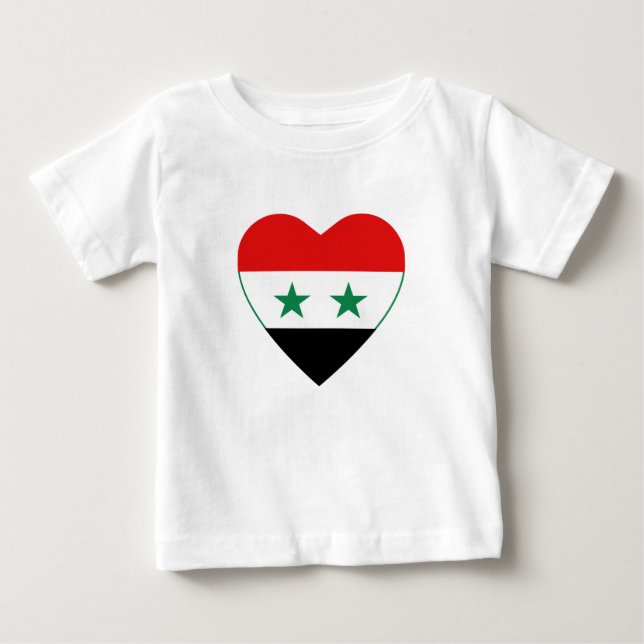 Syria Flag Heart T-Shirt (Front)