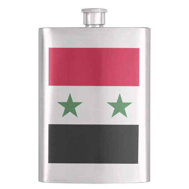 Syria flag hip flask (Front)