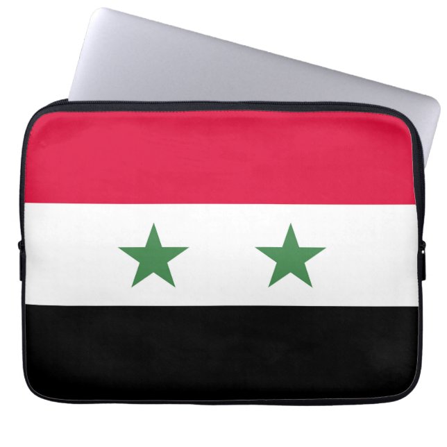 Syria flag laptop sleeve (Front)