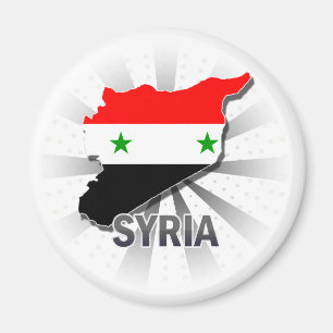 Syria Flag Map 2.0 Magnet