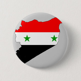 Syria flag map 6 cm round badge