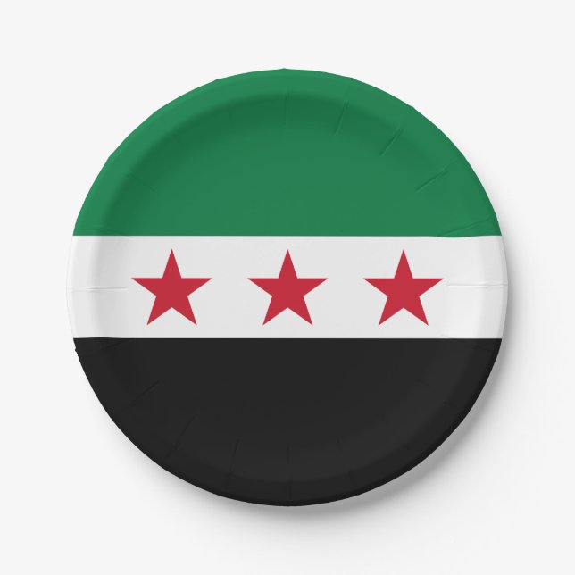 Syria Flag Paper Plate (Front)