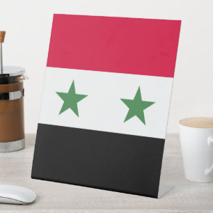 Syria flag pedestal sign
