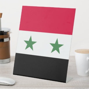Syria flag pedestal sign