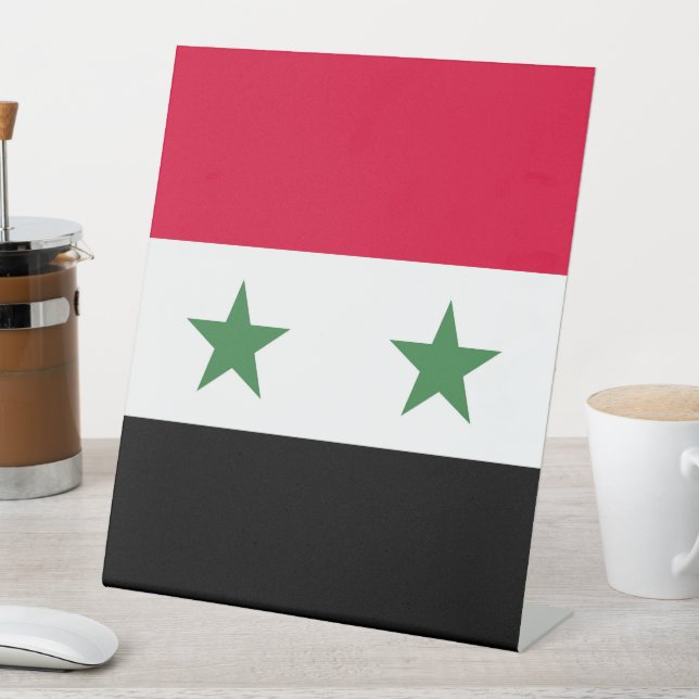 Syria flag pedestal sign (In SItu)