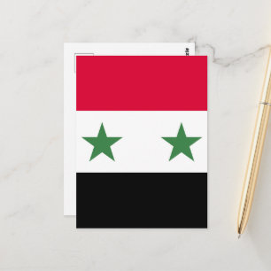 Syria flag postcard