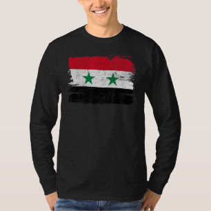 Syria Flag Pride Friendship Proud Peace Vintage Re T-Shirt