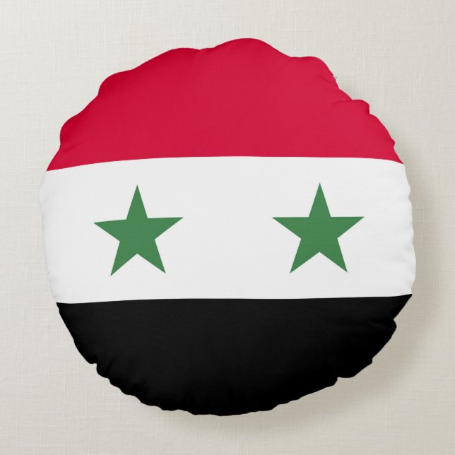 Syria flag round cushion (Back)