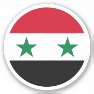 Syria Flag Round Sticker