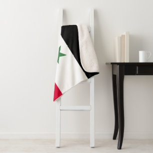 Syria flag sherpa blanket