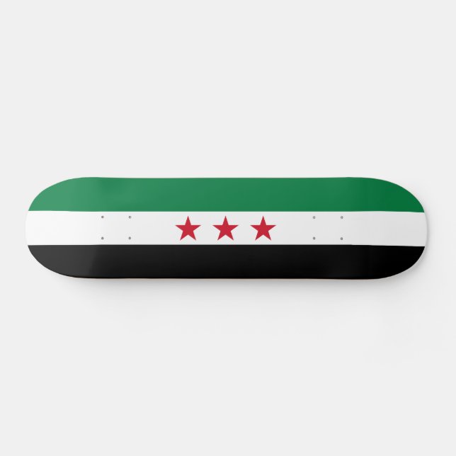 Syria Flag Skateboard (Horz)