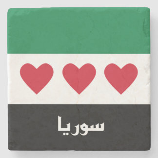 Syria Flag Stone Coaster