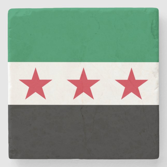 Syria Flag Stone Coaster (Front)