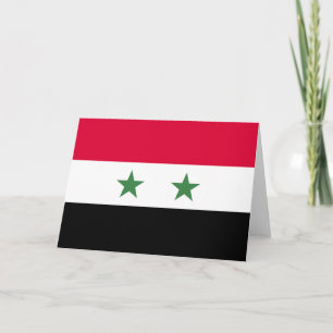 Syria flag thank you card
