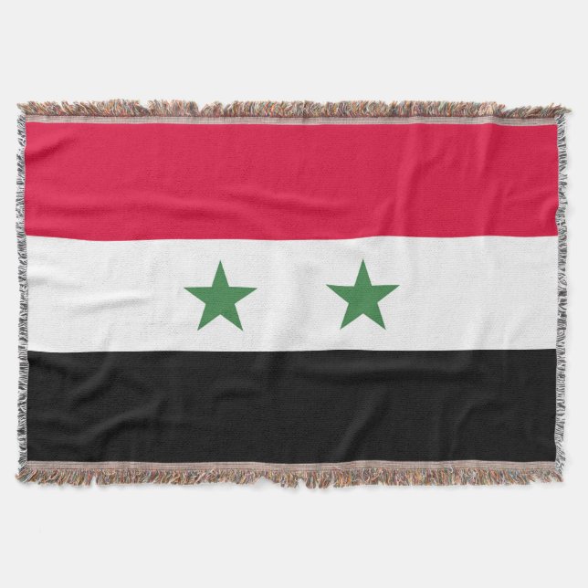 Syria flag throw blanket (Front)