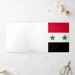 Syria flag Tri-Fold card