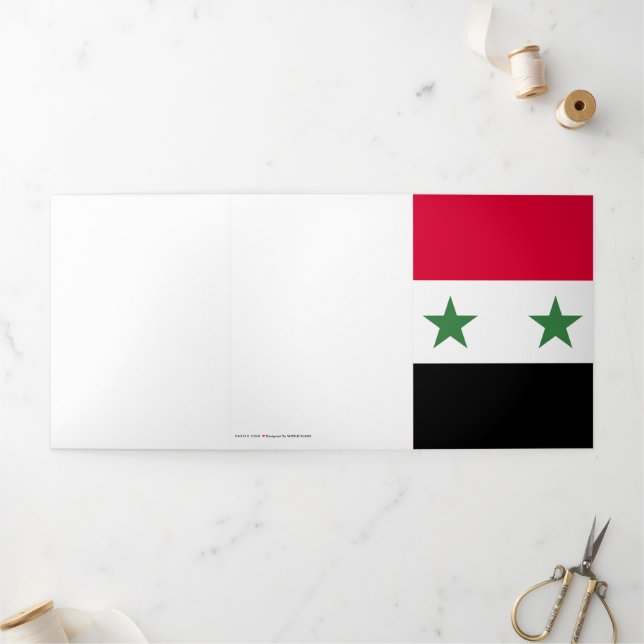 Syria flag Tri-Fold card (Outside)