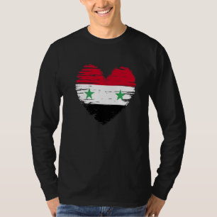 Syria Heart Syria Flag Syria Pride T-Shirt