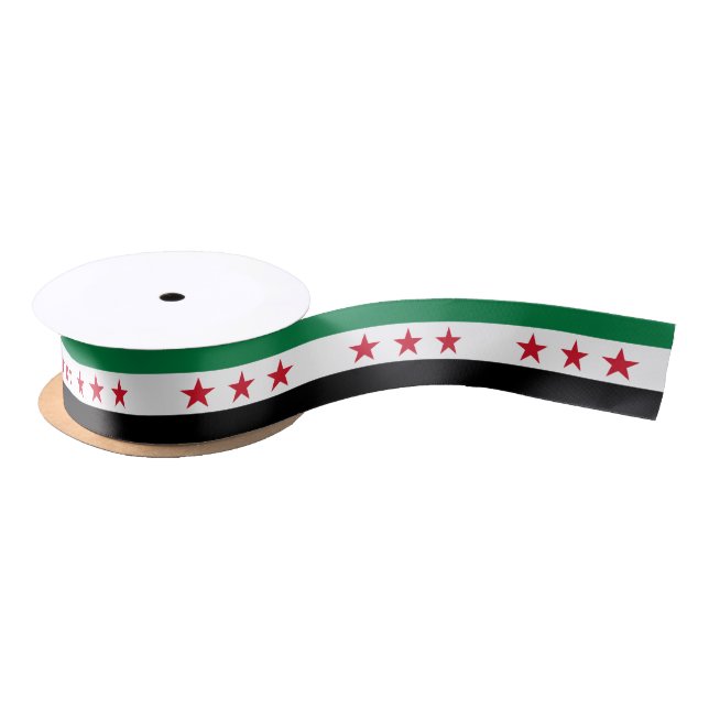 Syria Independence ribbon, patriotic Syrian Flag Satin Ribbon (Spool)