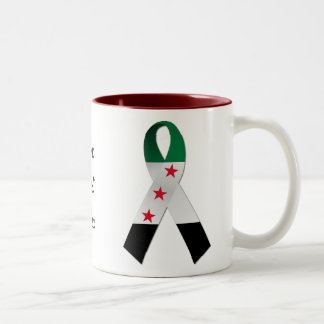 Syria National Flag Awareness Ribbon Mug