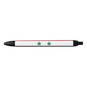 Syria Old Flag Black Ink Pen