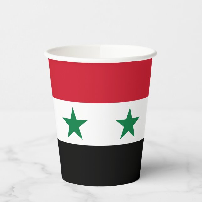 Syria Old Flag Paper Cups (Left)