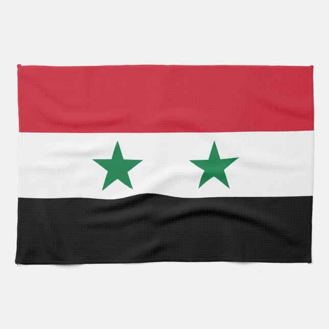 Syria Old Flag Tea Towel (Horizontal)