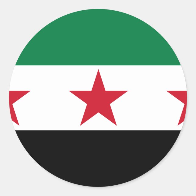 syria opposition classic round sticker (Front)