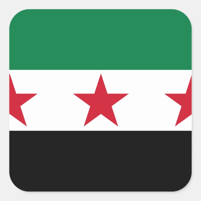 syria opposition square sticker (Front)