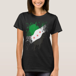 Syria Revolution Green Syrian Flag Free Syria T-Shirt