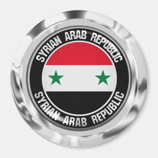 Syria Round Emblem Magnet (Front)
