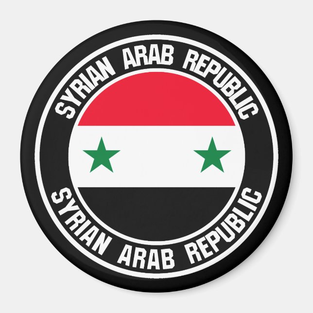 Syria Round Emblem Magnet (Front)