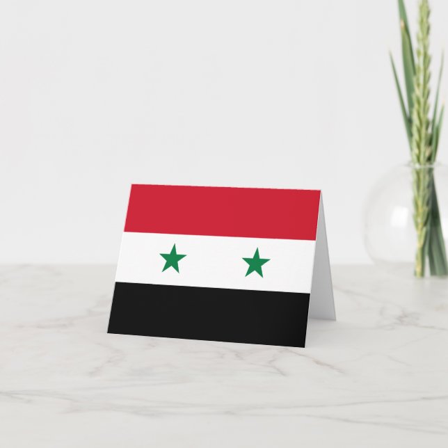Syria (Syrian) Flag Card (Front)