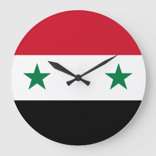 Syria (Syrian) Flag Large Clock