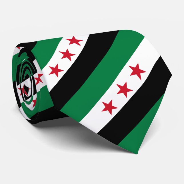 Syria tie, Independence, stripes, Syrian Flag Tie (Rolled)
