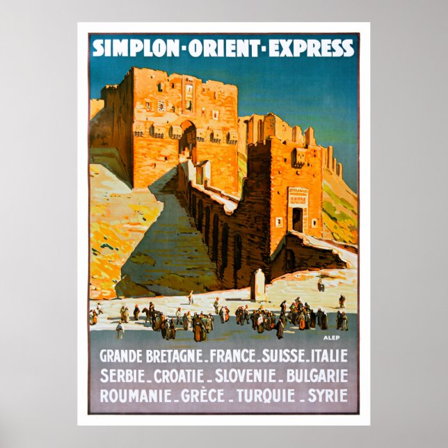 Syria Vintage Travel Poster Restored (Front)