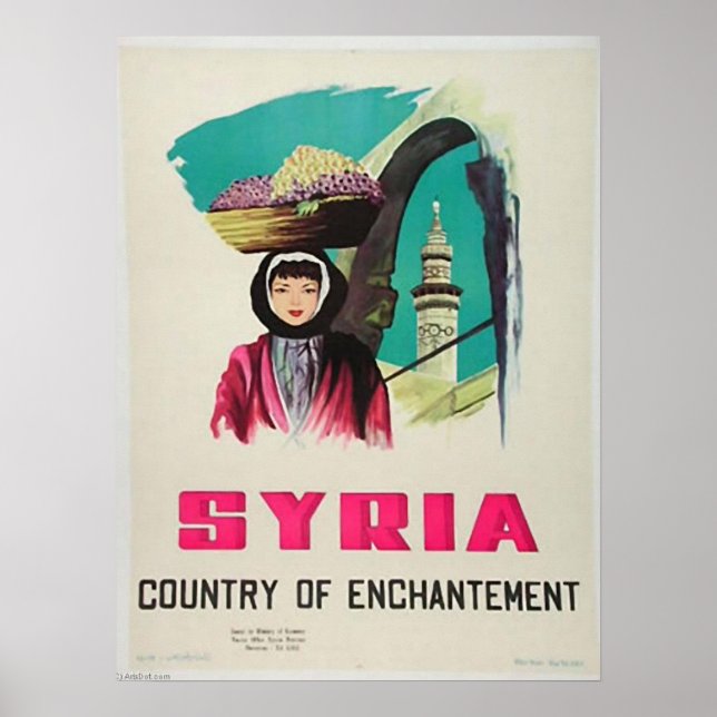 Syria Vintage Travel Poster | Syrian Tourism (Front)