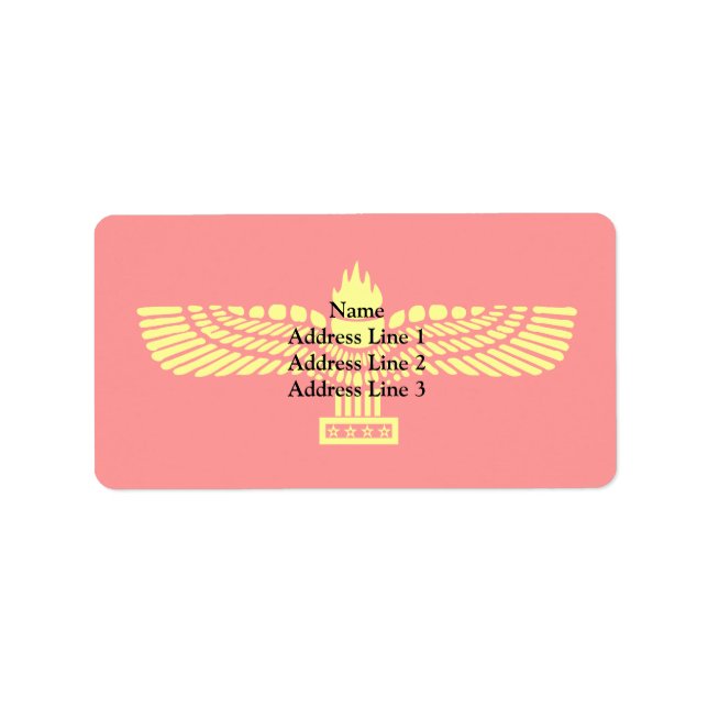 Syriac Aramaic People, Syria flag Label (Front)