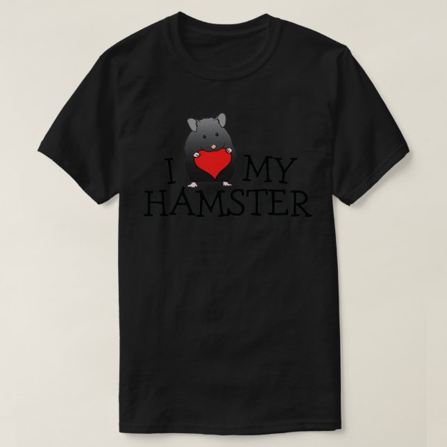Syrian Black Bear Hamster Art  T-Shirt (Design Front)