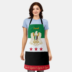 Syrian Flag apron, Syria Chefs kitchen Apron
