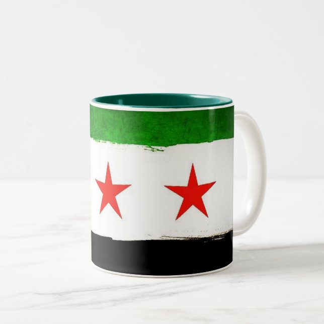 Syrian Flag Ceramic Mug (Front Right)